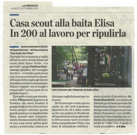 In 200 al lavoro per pulire Baita Elisa